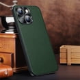 thumbnail image 1 of SaniMore Case for iPhone 14 Pro Max 6.7" 2022, Lychee PU Leather Skin & Rugged PC Back Cover Len Frame Ultra-thin Lightweight Anti-fall Shockproof Protective Cover For iPhone 14 Pro Max, Green, 1 of 6