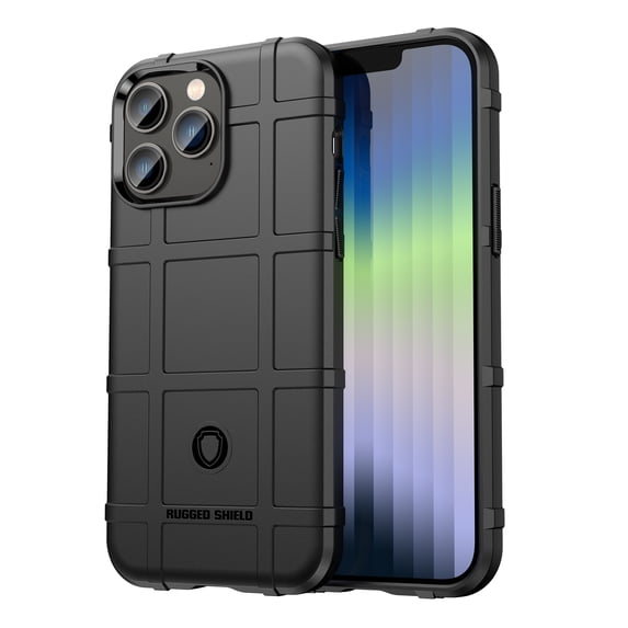 SaniMore Case for iPhone 14 Pro Max 6.7" 2022, Rugged Heavy Duty Protective Cover Anti-slip Drop-proof Slim Lightweight Anti-scratch 360°Full Protective CoverFor iPhone 14 Pro Max, Black