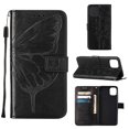 thumbnail image 1 of SaniMore Case for iPhone 15 (6.1" 2023), PU Leather Full-body Protective Cover with Luxury Embossed Butterfly [Wrist Strap & Card Slots & Flip Kickstand] Shockproof Wallet Cover, Black, 1 of 9