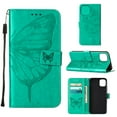 thumbnail image 1 of SaniMore Case for iPhone 15 (6.1" 2023), PU Leather Full-body Protective Cover with Luxury Embossed Butterfly [Wrist Strap & Card Slots & Flip Kickstand] Shockproof Wallet Cover, 
Green, 1 of 9