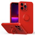 thumbnail image 1 of SaniMore Case for iPhone 15 6.1" 2023, Shockproof TPU Backplane & Hidden 360 Degree Rotating Kickstand Magnetic Car Mount Shock Absorption Anti-slip Anti-fall Full-protective Shell, Red, 1 of 8