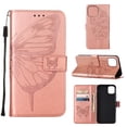 thumbnail image 1 of SaniMore Case for iPhone 15 Plus (6.7" 2023), PU Leather Full-body Protective Cover with Luxury Embossed Butterfly [Wrist Strap & Card Slots & Flip Kickstand] Shockproof Wallet Cover, Rosegold, 1 of 9