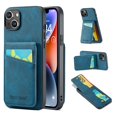 thumbnail image 1 of SaniMore Case for iPhone 15 Plus 6.7" 2023 with RFID Blocking Card Holder & Flip Kickstand, PU Leather Shockproof Anti-fall Protective Retro Durable Cover for Men Women, Blue, 1 of 9