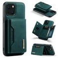 thumbnail image 1 of SaniMore Case for iPhone 15 Plus 6.7", Retro PU Leather Case Soft TPU Inner Detachable Magnetic Folding Card Pocket Flip Kickstand Anti-drop Shockproof Protectiive Cover, Green, 1 of 9