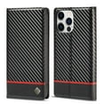 thumbnail image 1 of SaniMore Case for iPhone 15 Pro 6.1" 2023, Carbon Fiber Skin PU Leather Flip Filio Case Kickstand Card Slots Cash Pocket Full Body Protetcion Case for iPhone 15 Pro 6.1", Horizontal Line, 1 of 2