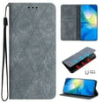 thumbnail image 1 of SaniMore Case for iPhone 15 Pro Max 6.7" 2023, [Card Slots + Cash Pocket + Removeable Wrist Strap] PU Leather Embossed Totem Girly Kickstand 360° All-around Protective Wallet Shell, Gray, 1 of 7