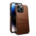 thumbnail image 1 of SaniMore Case for iPhone 15 Pro Max 6.7" 2023, Card Slots [Up to 2] Wear-resistant PU Leather Skin Shockproof PC Backplane Anti-fall Slim Lightweight Shell for iPhone 15 Pro Max, Brown, 1 of 6