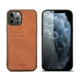 thumbnail image 1 of SaniMore Case for iPhone 15 Pro Max (6.7" 2023 Release), Ultra-thin Lightweight PU Leather Skin Card Slots Shockproof TPU Bumper Anti-drop Rugged Cover for iPhone 15 Pro Max (6.7" 2023), Brown, 1 of 3