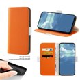 thumbnail image 1 of SaniMore Case for iPhone 15 Pro Max 6.7" 2023, Retro PU Leather Case Lychee Pattern Card Slots Cash Pocket Flip Kickstand Magnetic Clasp Wallet Business All-around Protective Cover - Orange, 1 of 10