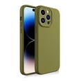 thumbnail image 1 of SaniMore Case for iPhone 15 Pro Max, Enhanced Camera Protection - Soft Liquid Silky Silicone Cover - Slim Fit Protective Phone Cover  Anti-Scratch Microfiber Lining Inside, Green, 1 of 10