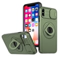 thumbnail image 1 of SaniMore Case for iPhone X/XS, Slidng Camera Window with Kickstand Holder, Magnetic Car Mount, Function Slim Fit Protection Shockproof Anti-fall Magnetic Cover for iPhone X/XS, Olivegreen, 1 of 6