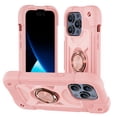 thumbnail image 1 of SaniMore Compatible with iPhone 13 Pro Max Case 6.7 Inch with Ring Stand, [Soft Silicone and Hard Plastic] Heavy-Duty Military Grade Shockproof Phone Cover for iPhone 13 Pro Max, Rosegold, 1 of 6