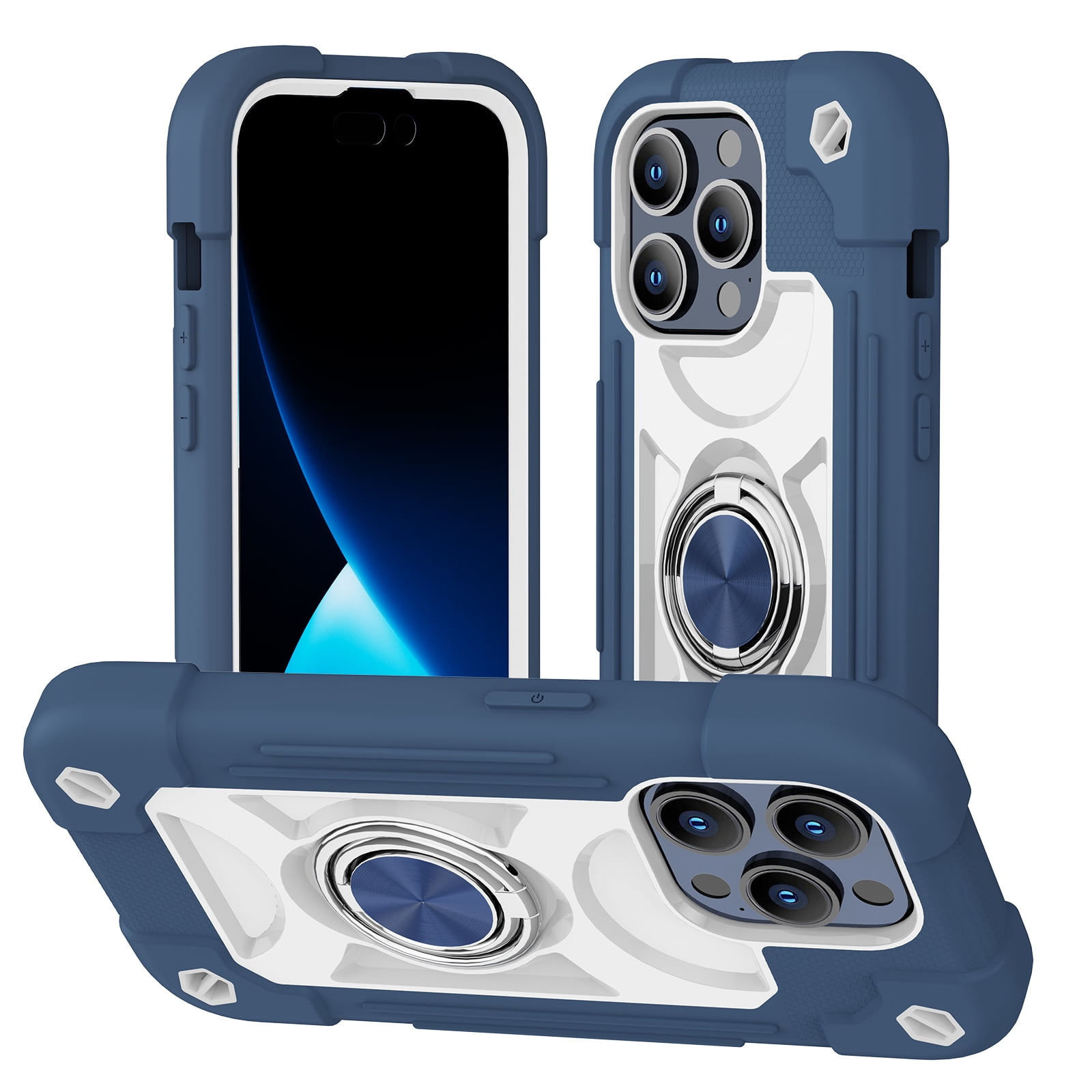 SaniMore Compatible with iPhone 15 Pro Case 6.1 Inch with Ring