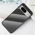 thumbnail image 1 of SaniMore Cover Compatible with Google Pixel 7A 6.1" 2023, Rugged Carbon Fiber Glass Backplane Shockproof TPU Bumper Luxury Eye-catching Anti-drop Heavy Duty Protective Cover, Black, 1 of 11