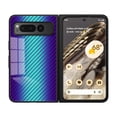 thumbnail image 1 of SaniMore Cover Compatible with Google Pixel Fold 7.6" 2023, Rugged Carbon Fiber Glass Backplane Shockproof TPU Bumper Luxury Eye-catching Anti-drop Heavy Duty Protective Cover, Blue, 1 of 7