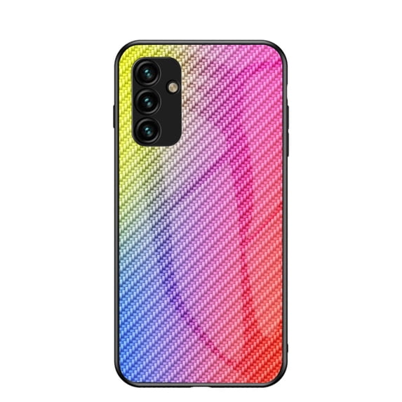 SaniMore Cover Compatible with Samsung Galaxy A14 5G 6.6" 2023, Rugged Carbon Fiber Glass Backplane Shockproof TPU Bumper Luxury Eye-catching Anti-drop Heavy Duty Protective Case, Dazzle