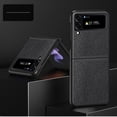 thumbnail image 1 of SaniMore Designed for Samsung Galaxy Z Flip 3 Folding Case 6.7-inch, for Galaxy Z Flip 3 Lens Protection PU Leather + Hard PC Anti-Drop Slim All-inclusive Protecitve Cover, Black, 1 of 9