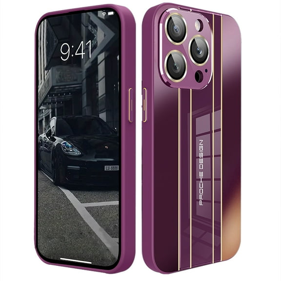 SaniMore Designed for iPhone 12 Pro Case (2020), Shockproof TPU Slim Case Built-in One-Piece Lens Film Anti-Drop Armor Protection Cover for Apple iPhone 12 Pro 6.1-inch, Plumcolor