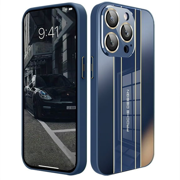 SaniMore Designed for iPhone 13 Pro Max Case (2021), Shockproof TPU Slim Case Built-in One-Piece Lens Film Anti-Drop Armor Protection Cover for Apple iPhone 13 Pro Max 6.7-inch, Navyblue