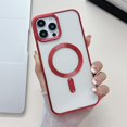 thumbnail image 1 of SaniMore Designed for iPhone 16 Pro Clear Case, Support Mag-Safe Wireless Charging Shockproof Transparent Powerful Magnetic All-Round Protection Phone Case for iPhone 16 Pro, Red, 1 of 7