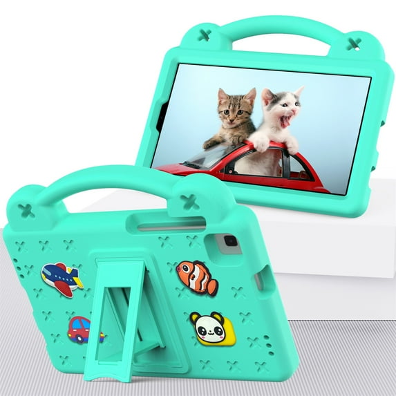 SaniMore EVA Kids Case for Samsung Galaxy Tab A7 Lite 8.7" 2021 (SM-T220/T225), Skid-Proof Lightweight Case for Boys Girls with Kickstand Handle Shockproof Cover for Samsung Tab A7, Mint