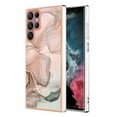 thumbnail image 1 of SaniMore Electroplated Marble Case for Samsung Galaxy S22 Ultra, Shockproof Protection Cover Support Magnetic Wireless Charging Soft TPU Bumper Transparent Ultra-Slim for Samsung S22 Ultra, Gold, 1 of 8
