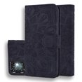 thumbnail image 1 of SaniMore Embossing Flip Wallet Case for Samsung Galaxy S23 Ultra, [RFID Blocking] PU Leather Cover with Card Holder & Kickstand Wrist Strap Magnetic Clasp All-Inclusive Protective Shell, Black, 1 of 10