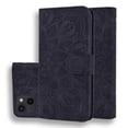 thumbnail image 1 of SaniMore Embossing Flip Wallet Case for iPhone 15 Plus, [RFID Blocking] PU Leather Cover with Card Holder & Kickstand Wrist Strap Magnetic Clasp All-Inclusive Protective Shell, Black, 1 of 6