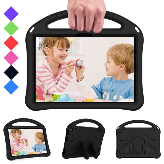 SaniMore Fire HD 10 Case & Fire HD 10 Plus Kids Cases (11th Generation/2021), Lightweight ShockProof Kid-Proof Cover with Handle Stand for Kindle Fire HD 10 Kids Tablet & Kids Pro Tablet, Black