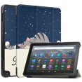 thumbnail image 1 of SaniMore for Fire HD8/HD8plus(12th generation 2022 Case, Auto Sleep/Wake Rugged PC Tri-Fold Kickstand [Support iPad 1st/3rd Pencil Charging]  Shockproof Protective Case for Women Men, Cat, 1 of 8