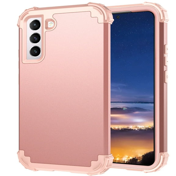 SaniMore Galaxy S23 Plus Case, Shockproof Heavy Duty Hard Plastic + Soft Silicone Rubber Bumper Hybrid Dual-Layer Protective Case for Samsung Galaxy S23 Plus 5G (6.6") 2023, Rosegold