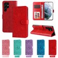 thumbnail image 1 of SaniMore Galaxy S24 Plus 5G Wallet Case, [Flower Embossed] Premium PU Leather Flip Protective Case with Card Holder & Stand Cover for Samsung Galaxy S24 Plus 6.7" 2024, Red, 1 of 10