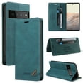 thumbnail image 1 of SaniMore for Google Pixel 7 Case 2022 Released, [RFID Blocking] Flip Wallet Stand Cover Built-in Kickstand + Credit Card Holder Premium PU Leather Shockproof Protection, Blue, 1 of 9