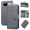 thumbnail image 1 of SaniMore for Google Pixel 7 Case, PU Leather Flip Folio Cover with Stand, Card Slots, [Lovely Pet Magnetic Clasp] Full Protetcion Shockproof TPU Wallet Shell for Google Pixel 7(6.3" 2022), Gray, 1 of 10