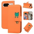 thumbnail image 1 of SaniMore for Google Pixel 7 Case, PU Leather Flip Folio Cover with Stand, Card Slots, [Lovely Pet Magnetic Clasp] Full Protetcion Shockproof TPU Wallet Shell for Google Pixel 7(6.3" 2022), Orange, 1 of 10