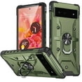 thumbnail image 1 of SaniMore for Google Pixel 7 Multi-Functional Case, Rugged PC Magnetic Cover Built-in Car Mount & 360° Rotatable Metal Ring Kickstand Military Grade Shockproof Protective Shell, Armygreen, 1 of 8