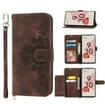 thumbnail image 1 of SaniMore for Google Pixel 7 Pro 6.7" Magnetic Flip Wallet Case with Cross Body Strap, PU Leather Case with Card Slot & Multi-Angle Kickstand Shockproof Protective Case for Girls Ladies, Brown, 1 of 12