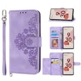 thumbnail image 1 of SaniMore for Google Pixel 7 Pro 6.7" Magnetic Flip Wallet Case with Cross Body Strap, PU Leather Case with Card Slot & Multi-Angle Kickstand Shockproof Protective Case for Girls Ladies, Purple, 1 of 12