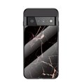 thumbnail image 1 of SaniMore for Google Pixel 7 Pro 6.7" Marble Glass Case, TPU Bumpers Anti-Fingerprint Anti-Scratch Heavy Duty Full Body Protective Case for Google 7 Pro Women Men, White, 1 of 10