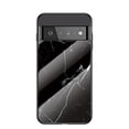 thumbnail image 1 of SaniMore for Google Pixel 7 Pro Marble Glass Case, TPU Bumpers Anti-Fingerprint Anti-Scratch Heavy Duty Full Body Protective Case for Google Pixel 7 Pro Women Men, Black, 1 of 10