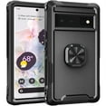 thumbnail image 1 of SaniMore for Google Pixel 7 Pro Multi-Functional Case, 3-Layer Protection Magnetic Cover Support Car Mount & 360° Rotatable Metal Ring Kickstand Full Body Shockproof Protective Shell, Black, 1 of 8