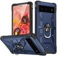 thumbnail image 1 of SaniMore for Google Pixel 7 Pro Multi-Functional Case, Rugged PC Magnetic Cover Built-in Car Mount & 360° Rotatable Metal Ring Kickstand Military Grade Shockproof Protective Shell, Darkblue, 1 of 8