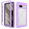 thumbnail image 1 of SaniMore for Google Pixel 7 Two-Layer Structure Transparent Case, Rugged Clear PC Back & TPU Bumper [Not Yellowing Technology] Full Body Protective Case for Pixel 7 2022, Purple, 1 of 6