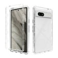 thumbnail image 1 of SaniMore for Google Pixel 7A 6.1" 2023 Case, Ultra-clear Rugged Anti-yellow PC Backplane Gradient TPU Bumper Wireless Charging Shockproof 2-layer Lightweiht Slim Case, Clear, 1 of 6