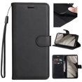 thumbnail image 1 of SaniMore for Google Pixel 7A Case, with RFID Blocking [2 Card Slots] PU Leather Cover with Detachable Hand Strap Flip Kickstand Magnetic Wallet Cover for Google Pixel 7A, Black, 1 of 9