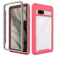 thumbnail image 1 of SaniMore for Google Pixel 7A Case, Two-Layer Structure Transparent [Never-Yellowing] Shock Absorption TPU Bumper Hard PC Military Grade Shockproof Protection Cover for Google Pixel 7A, Pink, 1 of 7