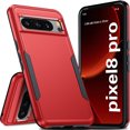 thumbnail image 1 of SaniMore for Google Pixel 8 Pro 6.7-inch Case, Military Grade Drop Protection Slim Hard PC + Shock Absorption TPU Bumper Dual-Layer Shockproof Anti-Scratch Cover for Google Pixel 8 Pro 2023, Red+Black, 1 of 7