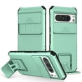 thumbnail image 1 of SaniMore for Google Pixel 8 Pro Case 2023 with Slide Camera Cover Built-in Kickstand Dual Layer Hybrid Shockproof Cover for Google Pixel 8 Pro Case 6.7, Lightblue, 1 of 10