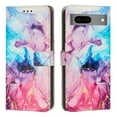 thumbnail image 1 of SaniMore for Google Pixel 8 Pro Case with Card Slot, Marble Pattern Premium PU Leather Wrist Strap Wallet Stand Cover with Flip Kickstand RFID Blocking Magnetic Clasp for Google Pixel 8 Pro, Pink, 1 of 8