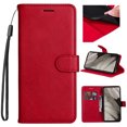 thumbnail image 1 of SaniMore for Google Pixel 8 Pro Case, with RFID Blocking [2 Card Slots] PU Leather Cover with Detachable Hand Strap Flip Kickstand Magnetic Wallet Cover for Google Pixel 8 Pro, Red, 1 of 9